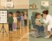 Illustration comparing a school vision screening with a comprehensive children's eye exam in New Albany, Ohio